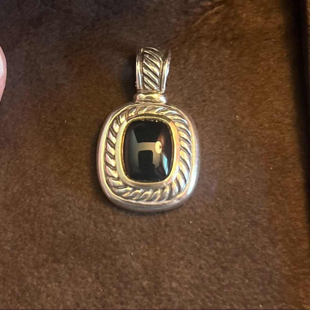 David yurman black onyx albion enhancer/pendant